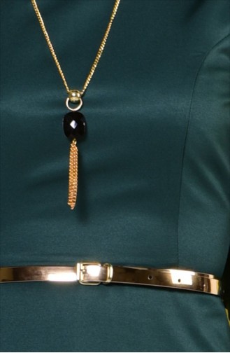 Kleid mit Halskette 2201-03 Smaragdgrün 2201-03