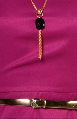 Robe a Ceinture et Collier 2201-05 Rose Pâle 2201-05