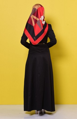 Black Hijab Dress 2201-06