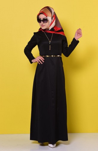 Black Hijab Dress 2201-06
