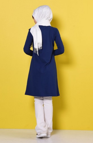 Polo Yaka Tunik 2447-01 Lacivert