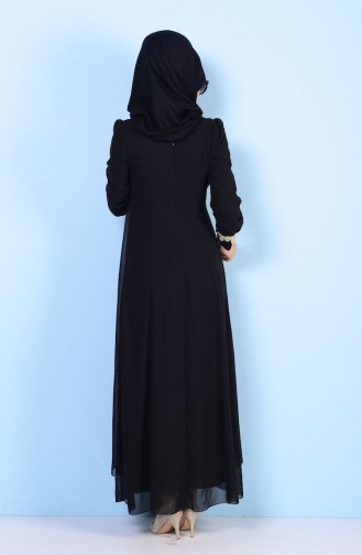 Habillé Hijab Noir 4064-01