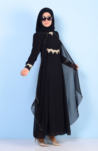 Habillé Hijab Noir 4064-01