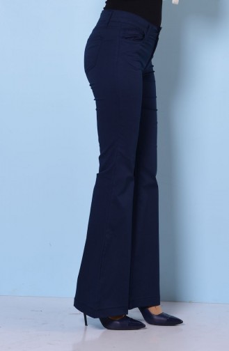 W.B Spanish Leg Trousers 8868-05 Navy Blue 8868-05