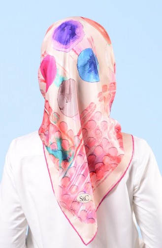 Karaca İthal Twill Eşarp 9026-04 Vişne