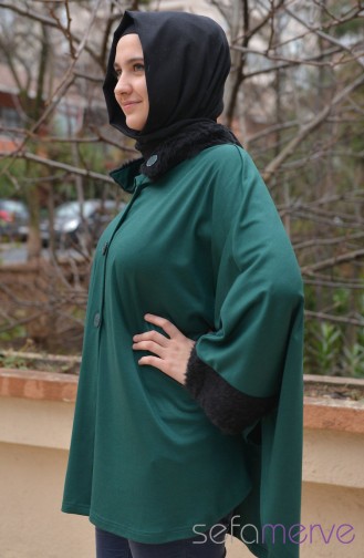 Uzun Elbise ve Panço Kombinler NVN 5646-04 Yeşil