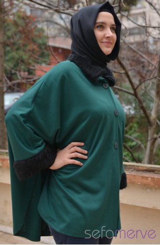 Uzun Elbise ve Panço Kombinler NVN 5646-04 Yeşil