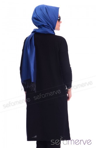 Triko Tunik 3266-08 Siyah Saks