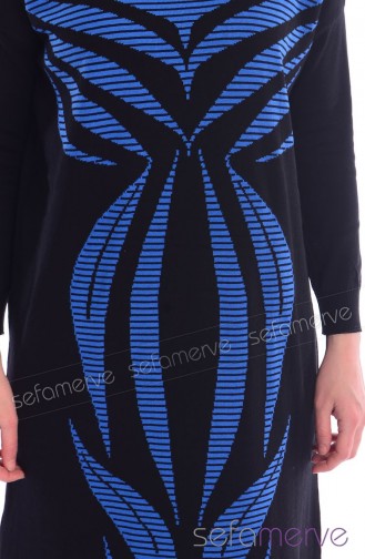 Triko Tunik 3266-08 Siyah Saks