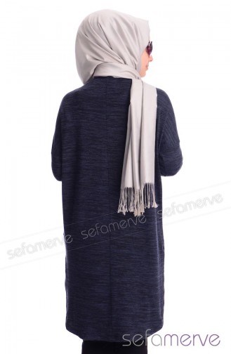 Tesettür Tunik HLY 4743KLY-01 Lacivert