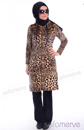 Kadife Eşofman Takımı JD 13345-01 Leopar