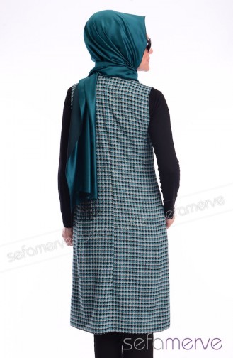 Melek Aydın Özel Tasarım Yelek 6677-01 Yeşil