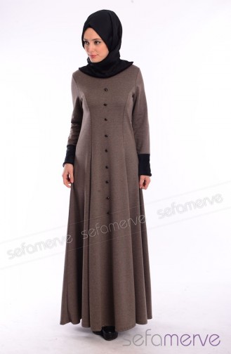 Mink Hijab Dress 3785-05