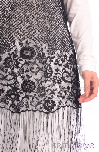 Tesettür Tunik 1421-01 Beyaz