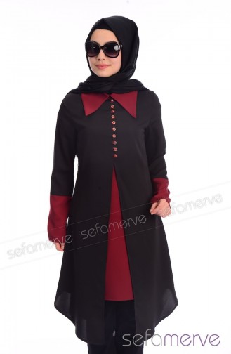 Tesettür Tunik Zernişan 4301-04 Siyah