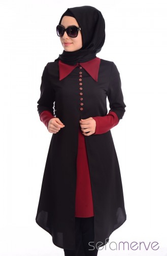 Tesettür Tunik Zernişan 4301-04 Siyah