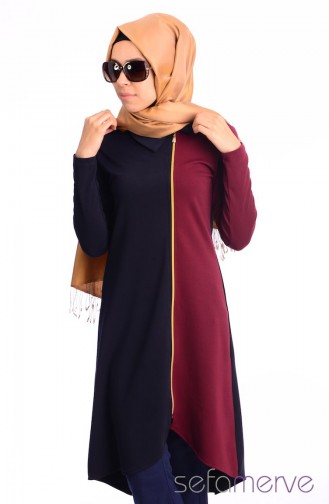 Tesettür Tunik Kombin WB 4647-02 Lacivert