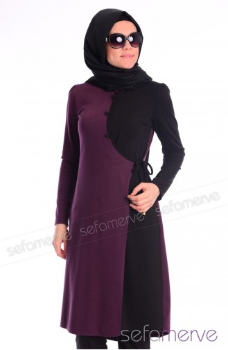 Hırka Tunik WB 4652-05 Mürdüm