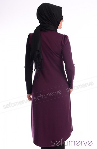 Hırka Tunik WB 4652-05 Mürdüm