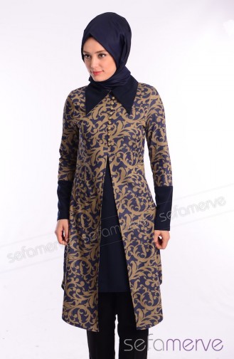 Tesettür Tunik Zernişan 4299-02 Haki