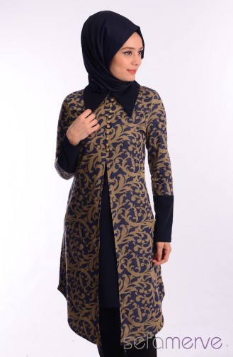 Tesettür Tunik Zernişan 4299-02 Haki