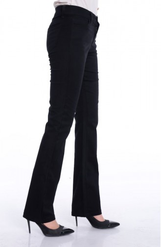 W.B Wide Leg Trousers 8869-01 Black 8869-01