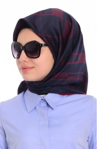 Karaca Eşarp 9018-01 Bordo Siyah