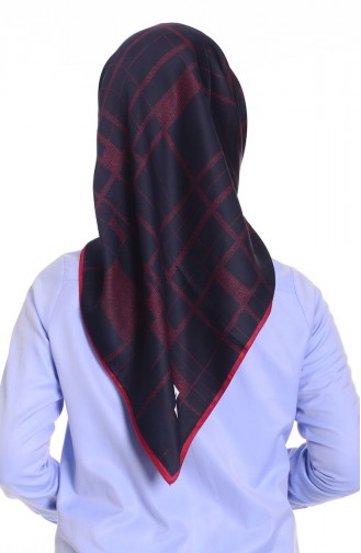 Karaca Eşarp 9018-01 Bordo Siyah