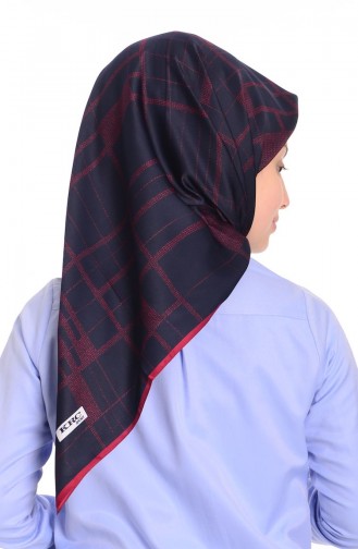 Karaca Eşarp 9018-01 Bordo Siyah