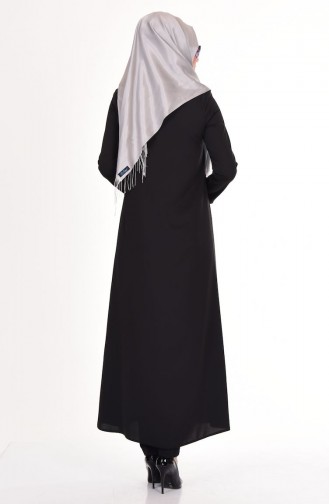 Abaya Brillant 0413-02 Bleu Marine 0413-02