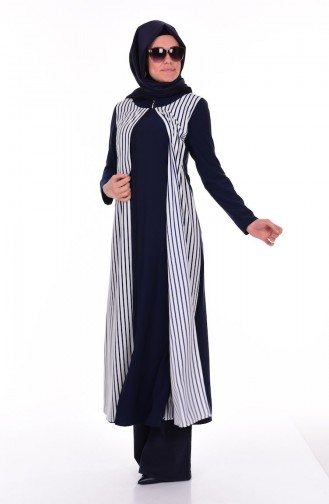 Navy Blue Abaya 2029-02