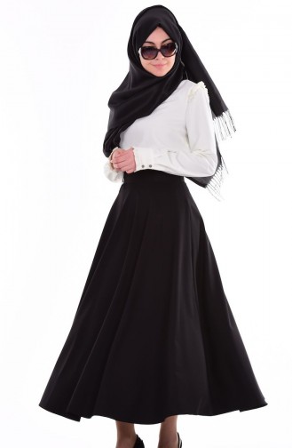 Tesettür Etek 2146-06 Siyah