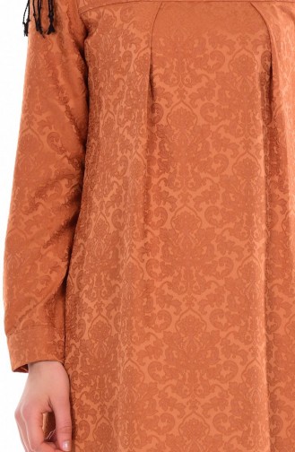 Hijab Kleid 7256-09 Dunkel Senf 7256-09