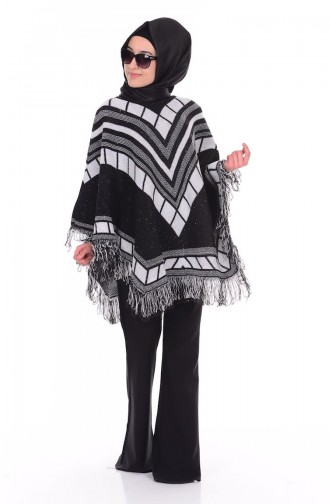 Triko Tunik 0680-04 Siyah Beyaz