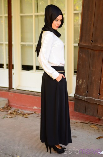 Pantolon Etek Ayna 156108-01 Siyah