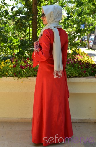 Sefamerve Hürrem Abiye Elbiseler PDY 3340-04 Kırmızı