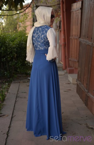 Habillé Hijab Blue roi 3243-04