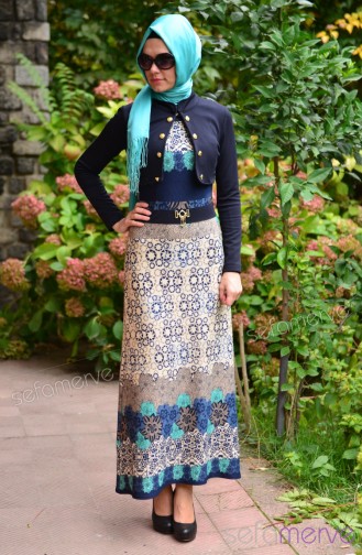Bahar Hijab Dress PRC 3057-04 Mink 3057-04