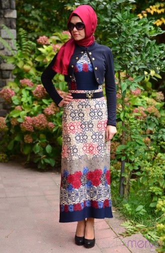 Bahar Hijab Dress PRC 3057-05 Pink 3057-05
