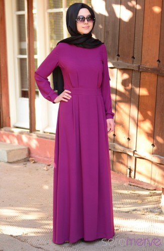 Flieder Hijab Kleider 2251-01