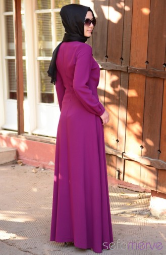 Flieder Hijab Kleider 2251-01