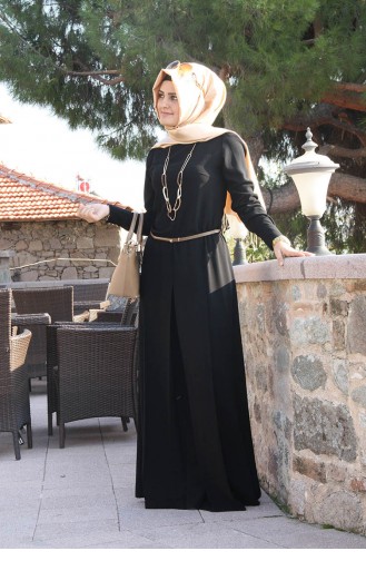 Pınar Şems Tulum Elbise 5000-03 Siyah