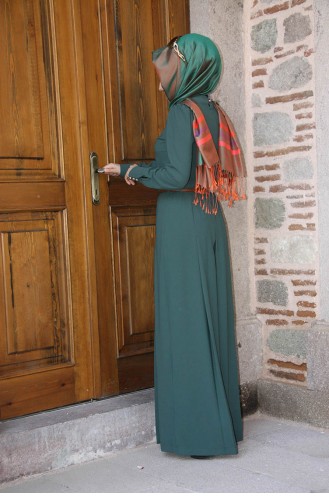 Pınar Şems Tulum Elbise 5000-04 Yeşil