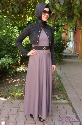 Bahar Elbise PRC 3042-04 Vizon-Siyah