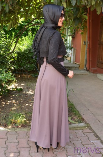 Bahar Elbise PRC 3042-04 Vizon-Siyah