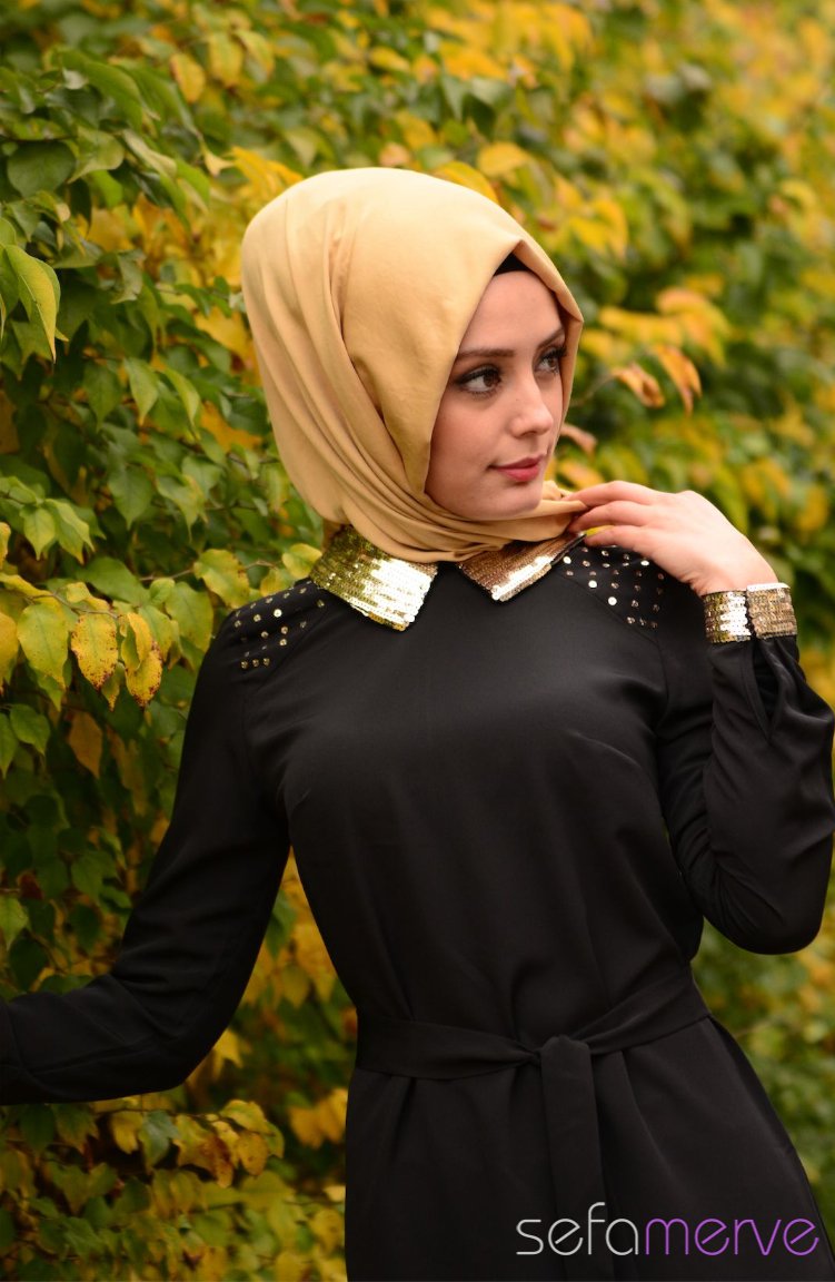 Pullu Tunik 77037-05 Siyah