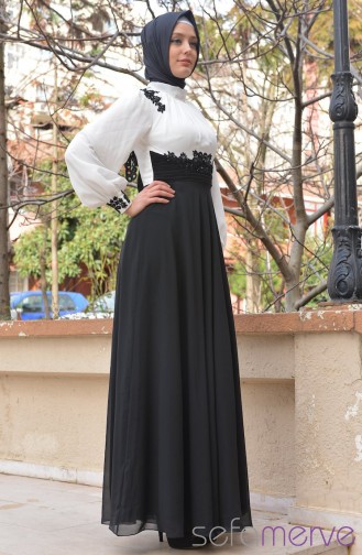 Sefamerve Abiye Elbiseler 1054-01 Siyah