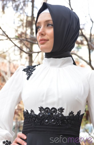 Sefamerve Abiye Elbiseler 1054-01 Siyah