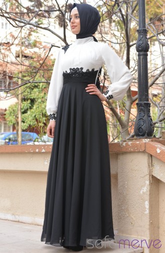 Sefamerve Abiye Elbiseler 1054-01 Siyah
