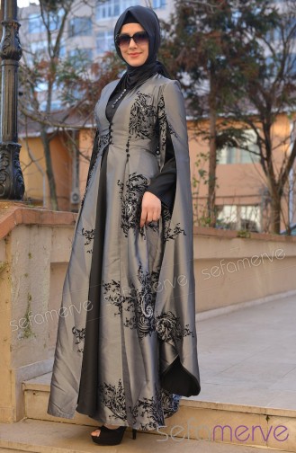 Sefamerve Hürrem Abiye Elbiseler 1138_529-01 Siyah